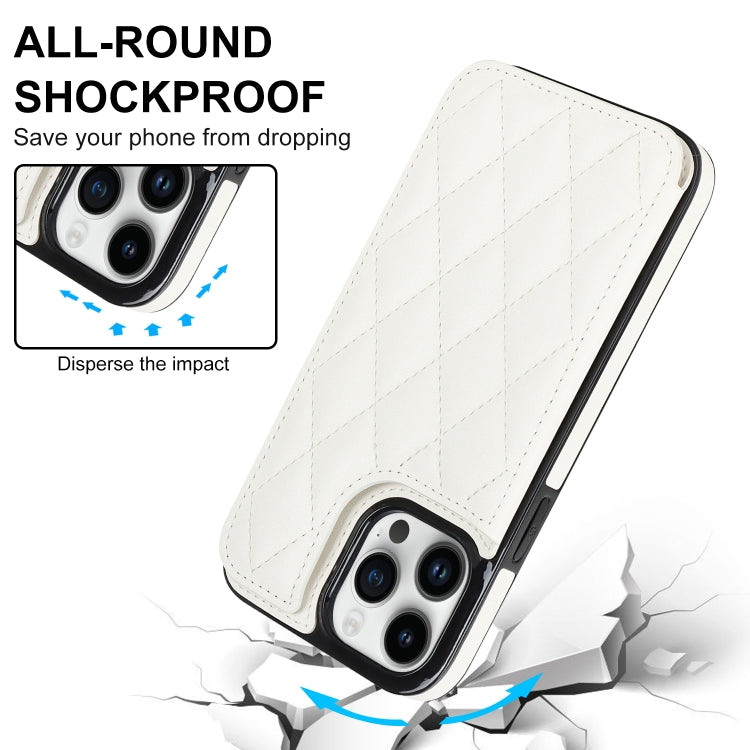 Double Buckle Rhombic PU Leather Phone Case, For iPhone 14 Pro Max, For iPhone 13, For iPhone 13 mini
