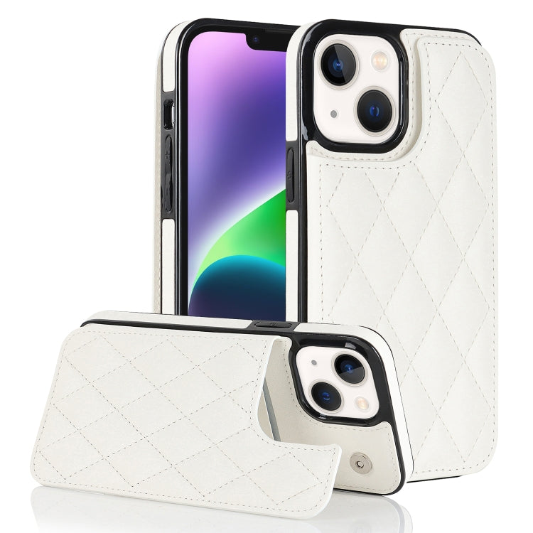 Double Buckle Rhombic PU Leather Phone Case, For iPhone 14 Pro Max, For iPhone 13, For iPhone 13 mini