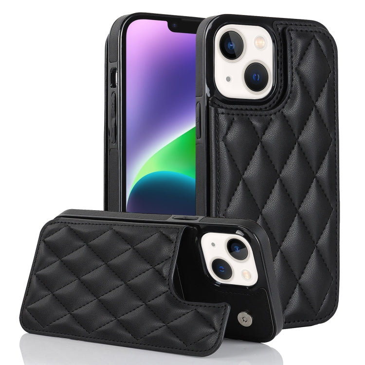 Double Buckle Rhombic PU Leather Phone Case, For iPhone 14 Pro Max, For iPhone 13, For iPhone 13 mini