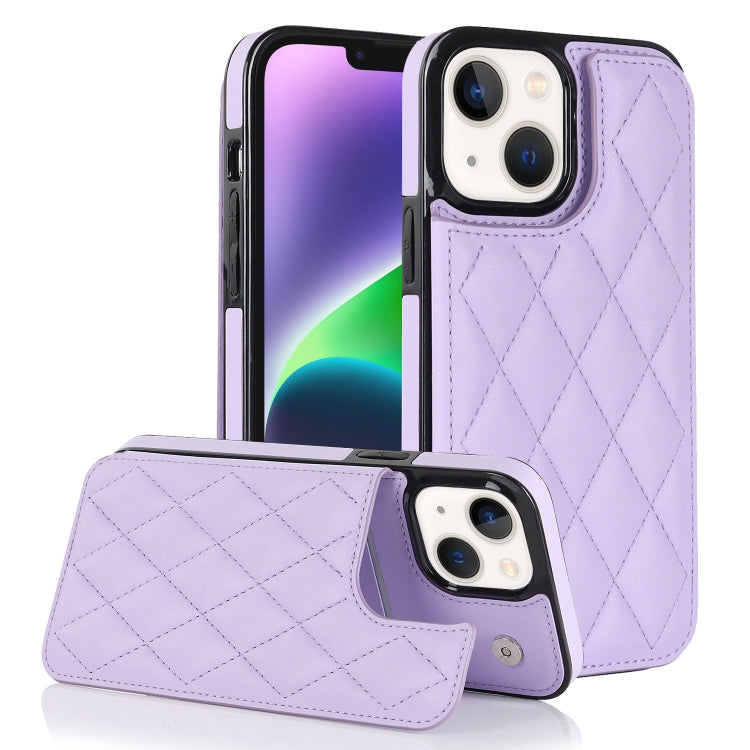 Double Buckle Rhombic PU Leather Phone Case, For iPhone 14 Pro Max, For iPhone 13, For iPhone 13 mini