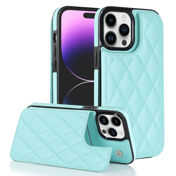 Double Buckle Rhombic PU Leather Phone Case, For iPhone 13 Pro, For iPhone 13 Pro Max, For iPhone 12