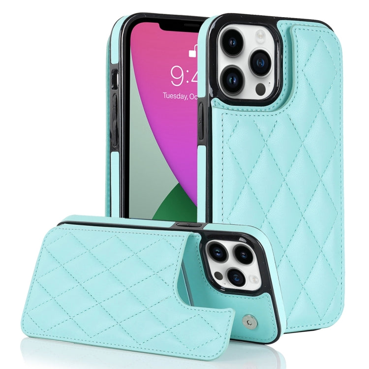 Double Buckle Rhombic PU Leather Phone Case, For iPhone 12 mini, For iPhone 12 Pro, For iPhone 12 Pro Max