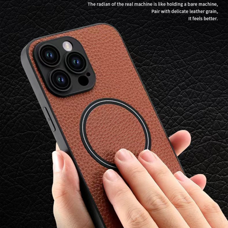 Skin Feel Litchi Texture MagSafe Magnetic Phone Case, For iPhone 14, For iPhone 14 Plus, For iPhone 14 Pro, For iPhone 14 Pro Max, For iPhone 13, For iPhone 13 Pro
