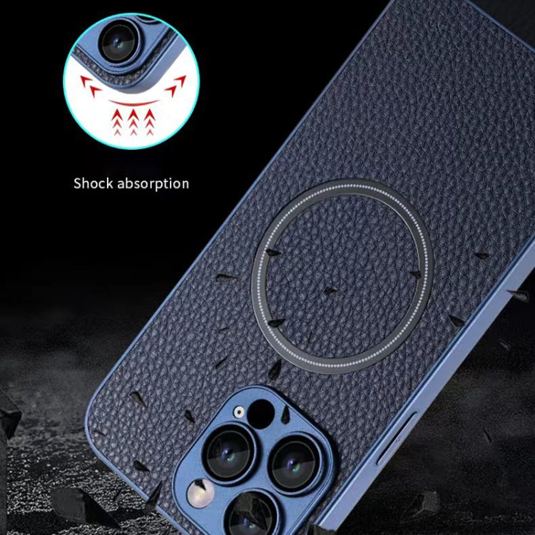 Skin Feel Litchi Texture MagSafe Magnetic Phone Case, For iPhone 14, For iPhone 14 Plus, For iPhone 14 Pro, For iPhone 14 Pro Max, For iPhone 13, For iPhone 13 Pro