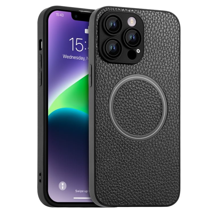 Skin Feel Litchi Texture MagSafe Magnetic Phone Case, For iPhone 13 Pro Max, For iPhone 12, For iPhone 12 Pro, For iPhone 12 Pro Max, For iPhone 11, For iPhone 11 Pro