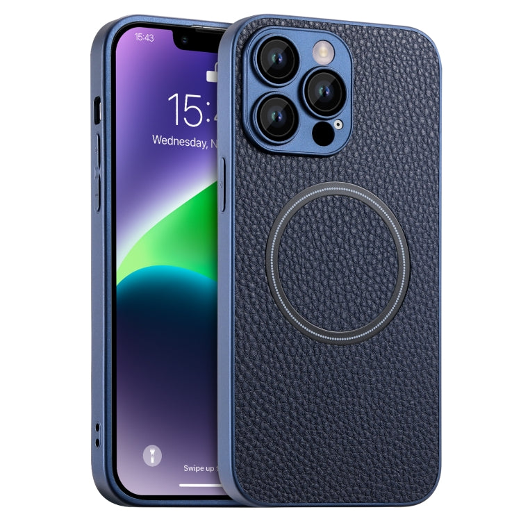 Skin Feel Litchi Texture MagSafe Magnetic Phone Case, For iPhone 13 Pro Max, For iPhone 12, For iPhone 12 Pro, For iPhone 12 Pro Max, For iPhone 11, For iPhone 11 Pro