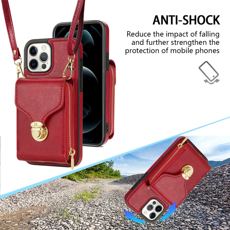 Zipper Hardware Card Wallet Phone Case, For iPhone 13 Pro Max, For iPhone 13 Pro, For iPhone 12 Pro Max, For iPhone 12 / 12 Pro