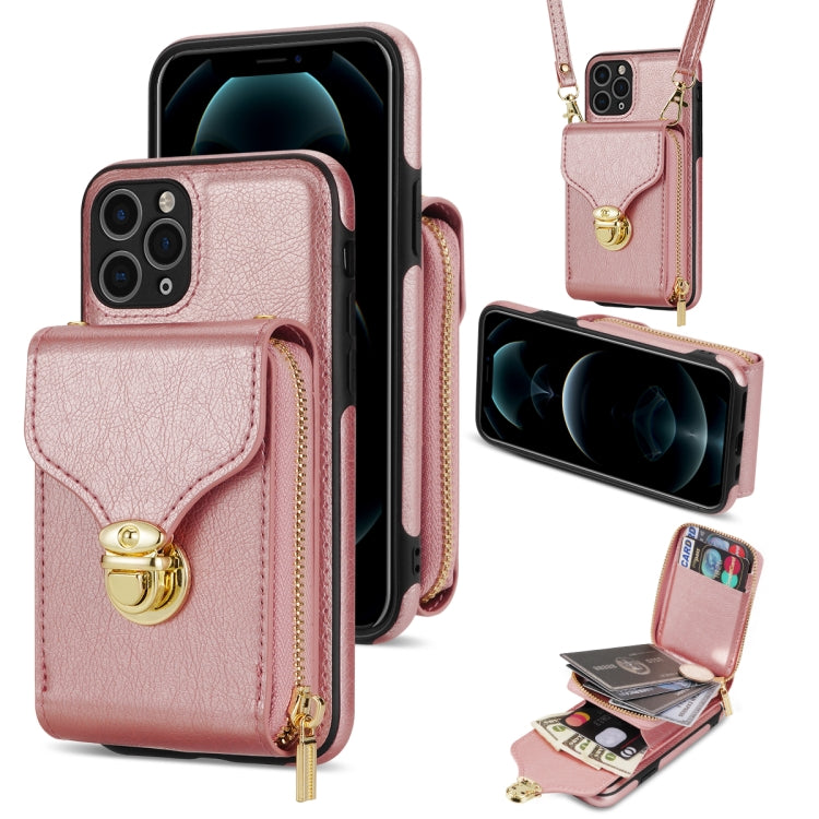 Zipper Hardware Card Wallet Phone Case, For iPhone 11 Pro Max, For iPhone 11 Pro, For iPhone 11, For iPhone 13 mini