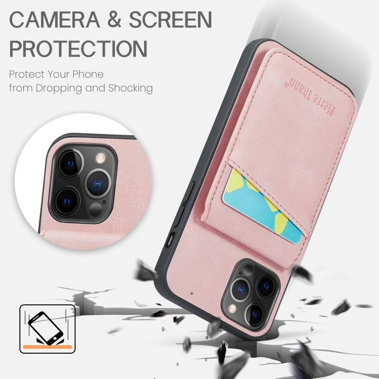 Fierre Shann Crazy Horse Card Holder Back Cover PU Phone Case, For iPhone 12 Pro Max, For iPhone 11, For iPhone 11 Pro, For iPhone 11 Pro Max