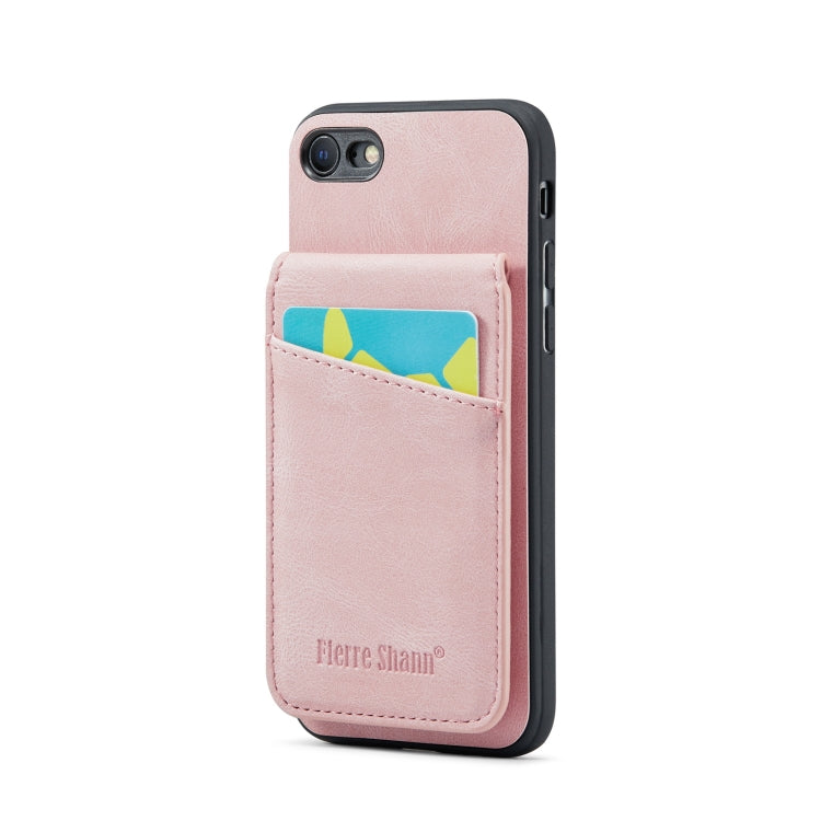 Fierre Shann Crazy Horse Card Holder Back Cover PU Phone Case, For iPhone 12 Pro Max, For iPhone 11, For iPhone 11 Pro, For iPhone 11 Pro Max
