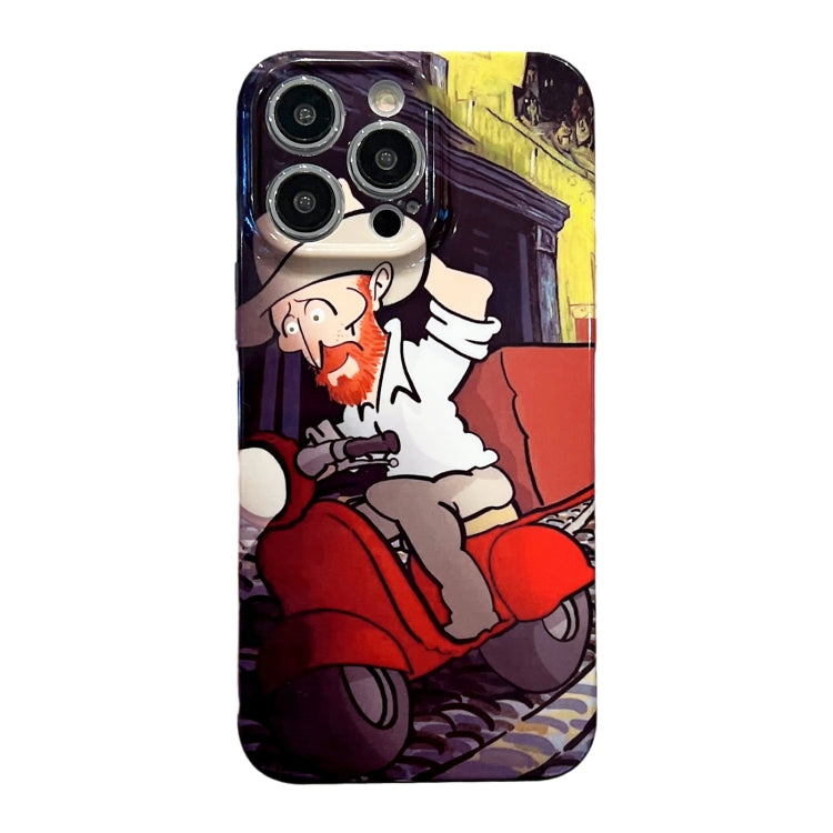 Oil Painting Pattern Glossy PC Phone Case, For iPhone 14 Plus, For iPhone 14, For iPhone 14 Pro, For iPhone 14 Pro Max