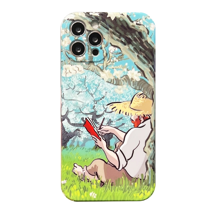 Oil Painting Pattern Glossy PC Phone Case, For iPhone XS Max, For iPhone 8 Plus / 7 Plus