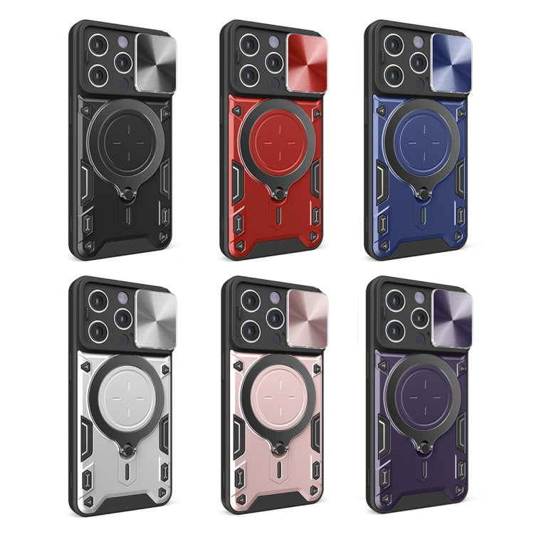 CD Texture Sliding Camshield Magnetic Holder Phone Case