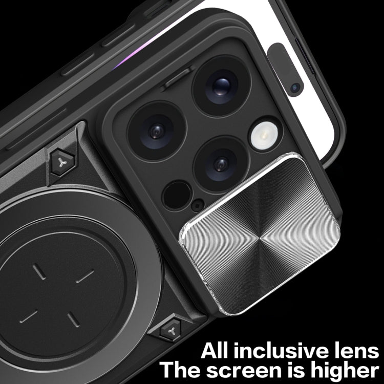 CD Texture Sliding Camshield Magnetic Holder Phone Case