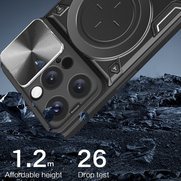 CD Texture Sliding Camshield Magnetic Holder Phone Case