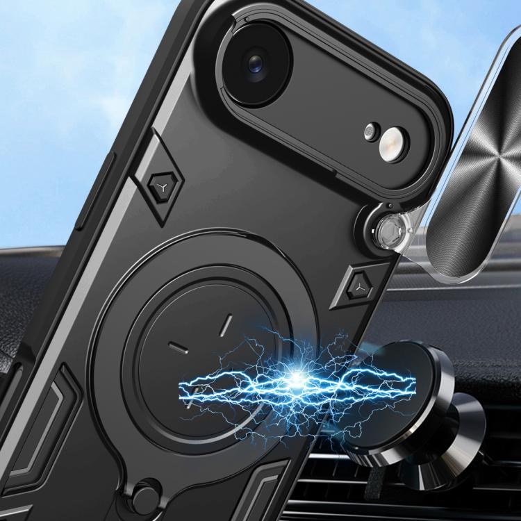 CD Texture Sliding Camshield Magnetic Holder Phone Case