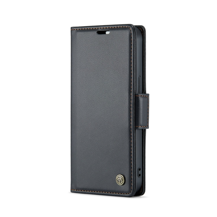 CaseMe 023 Butterfly Buckle Litchi Texture RFID Anti-theft Leather Phone Case, For iPhone 14 Pro, For iPhone 15 Plus, For iPhone 15, For iPhone 14 Pro Max