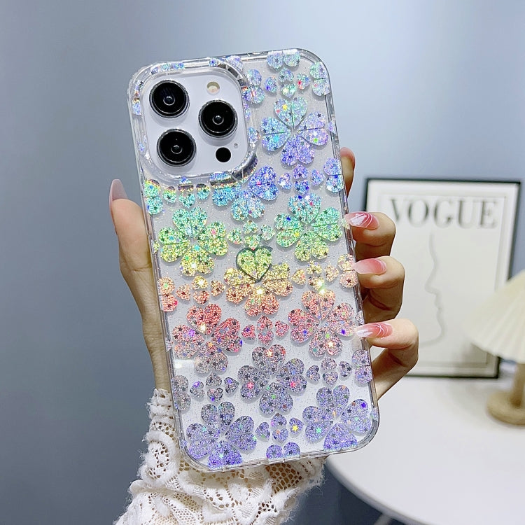 Little Star Series Glitter Powder TPU Phone Case, For iPhone 14 Pro Max, For iPhone 13