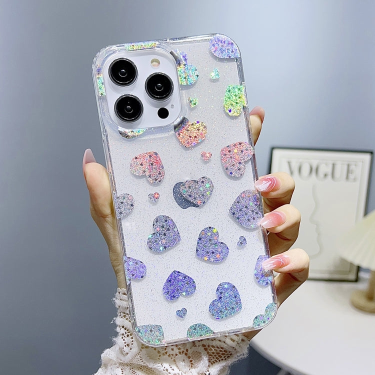 Little Star Series Glitter Powder TPU Phone Case, For iPhone 14 Pro Max, For iPhone 13