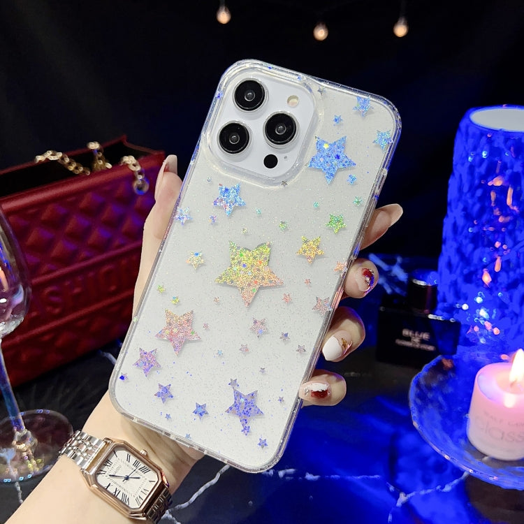 Little Star Series Glitter Powder TPU Phone Case, For iPhone 14 Pro Max, For iPhone 13