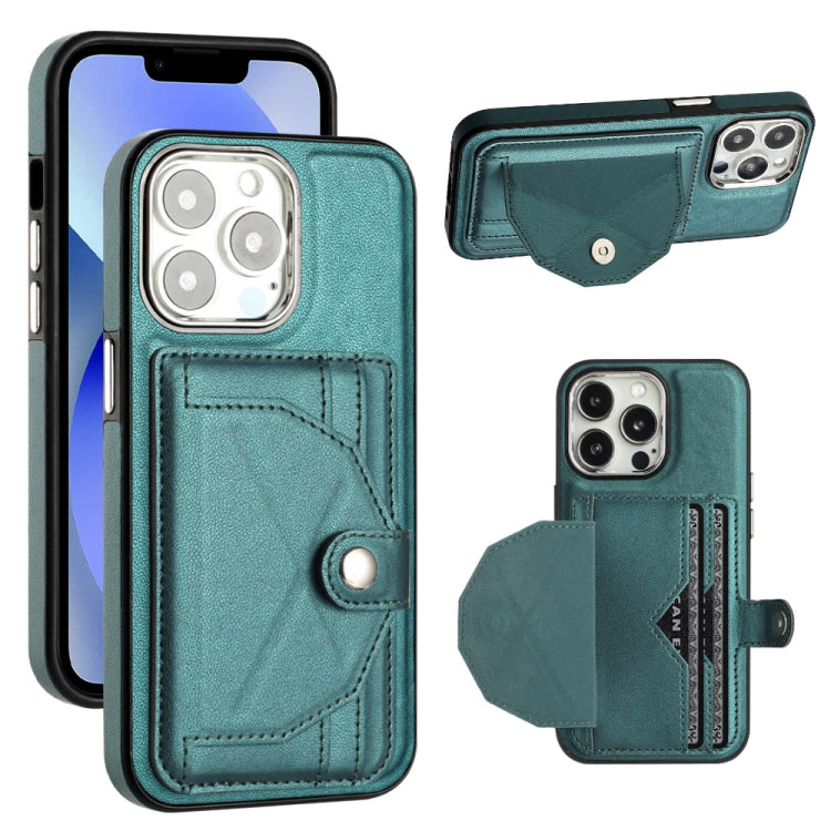 Shockproof Leather Phone Case with Card Holder, For iPhone 15 Pro Max, For iPhone 14, For iPhone 14 Plus, For iPhone 15 Pro
