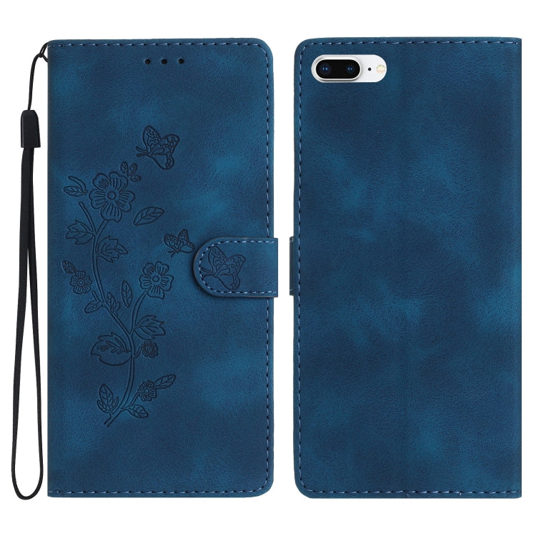 Flower Butterfly Embossing Pattern Leather Phone Case, For iPhone X / XS, For iPhone XR, For iPhone XS Max, For iPhone 8 Plus / 7 Plus / 6 Plus