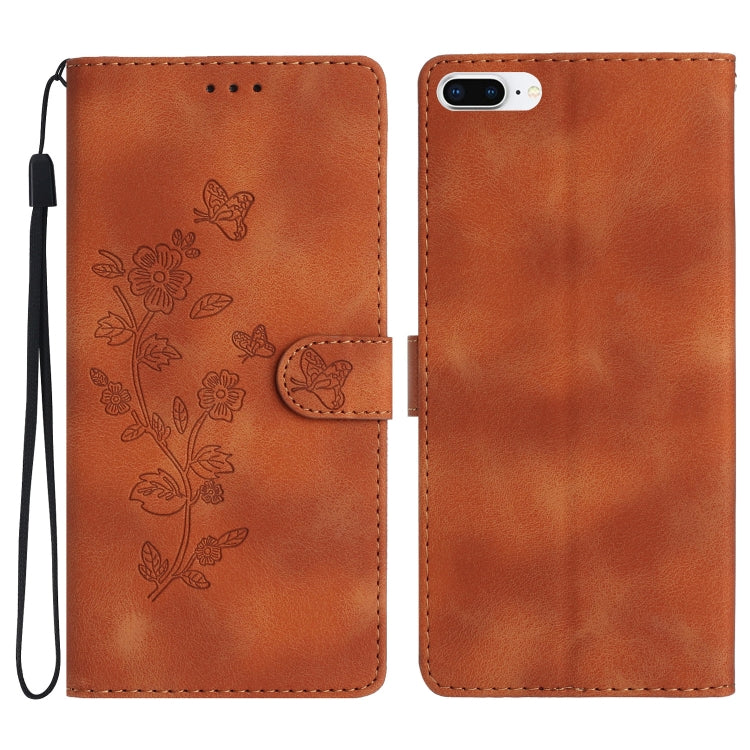 Flower Butterfly Embossing Pattern Leather Phone Case, For iPhone X / XS, For iPhone XR, For iPhone XS Max, For iPhone 8 Plus / 7 Plus / 6 Plus