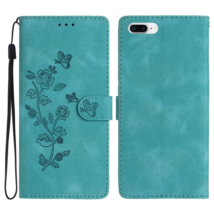 Flower Butterfly Embossing Pattern Leather Phone Case, For iPhone X / XS, For iPhone XR, For iPhone XS Max, For iPhone 8 Plus / 7 Plus / 6 Plus