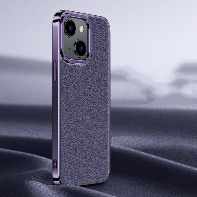 Litchi Texture Genuine Leather Phone Case, For iPhone 14 / 13, For iPhone 14 Pro, For iPhone 14 Pro Max, For iPhone 13 Pro Max, For iPhone 13 Pro, For iPhone 12