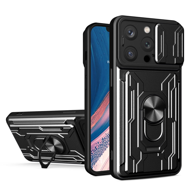 Sliding Camshield TPU+PC Phone Case with Card Slot, For iPhone 15 Pro Max, For iPhone 15 Pro, For iPhone 15 Plus