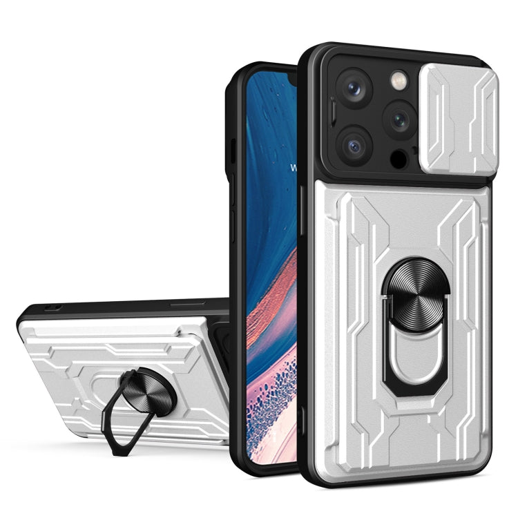 Sliding Camshield TPU+PC Phone Case with Card Slot, For iPhone 15 Pro Max, For iPhone 15 Pro, For iPhone 15 Plus