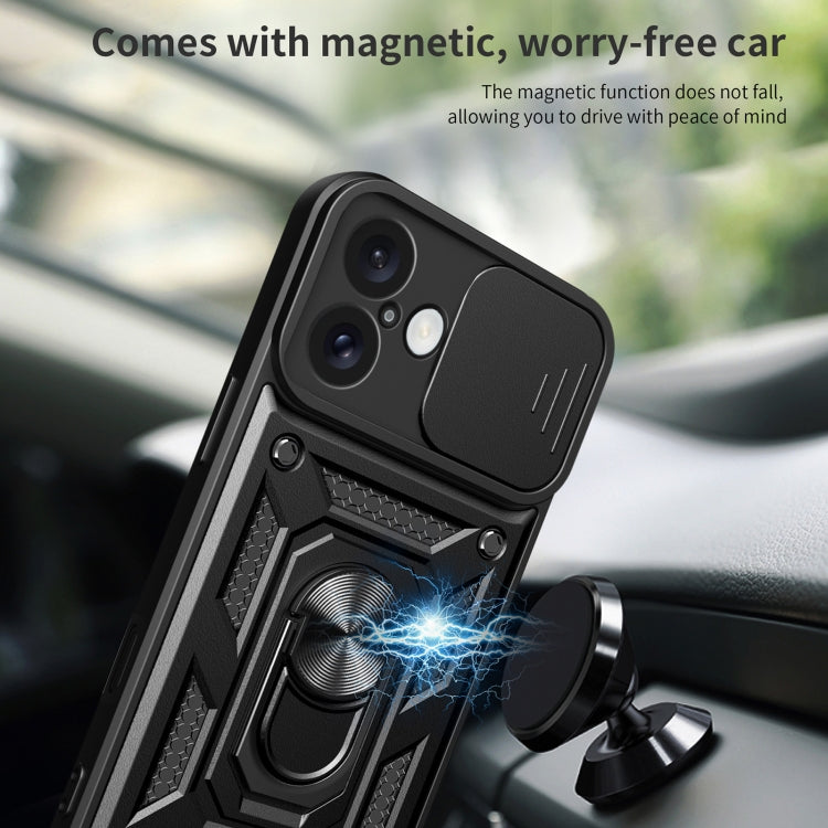 Sliding Camera Cover Design TPU+PC Phone Case, For iPhone 16 Plus, For iPhone 16, For iPhone 15 Pro
