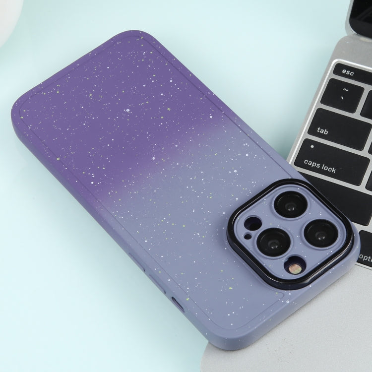 Gradient Starry Silicone Phone Case with Lens Film, For iPhone 15 Plus, For iPhone 14 Pro, For iPhone 14 Pro Max, For iPhone 15