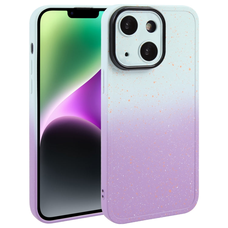 Gradient Starry Silicone Phone Case with Lens Film, For iPhone 15 Plus, For iPhone 14 Pro, For iPhone 14 Pro Max, For iPhone 15