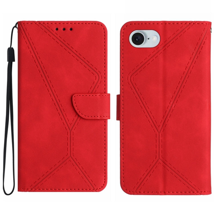 Stitching Embossed Leather Phone Case, For iPhone 16e, For iPhone 16 Pro Max, For iPhone 16 Pro, For iPhone 16 Plus
