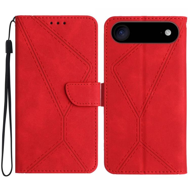 Stitching Embossed Leather Phone Case, For iPhone 16e, For iPhone 16 Pro Max, For iPhone 16 Pro, For iPhone 16 Plus