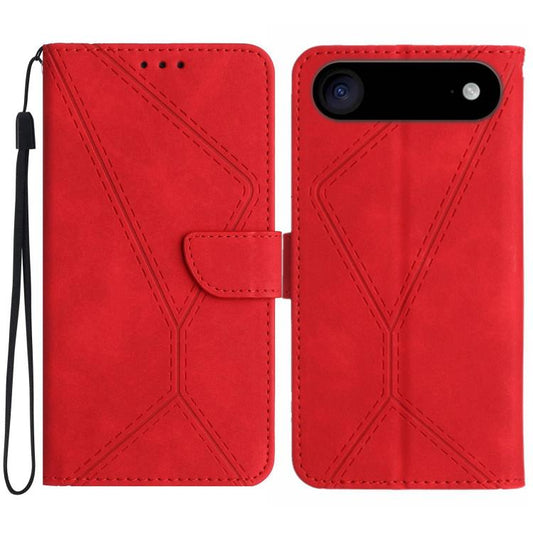 Stitching Embossed Leather Phone Case, For iPhone 16e, For iPhone 16 Pro Max, For iPhone 16 Pro, For iPhone 16 Plus