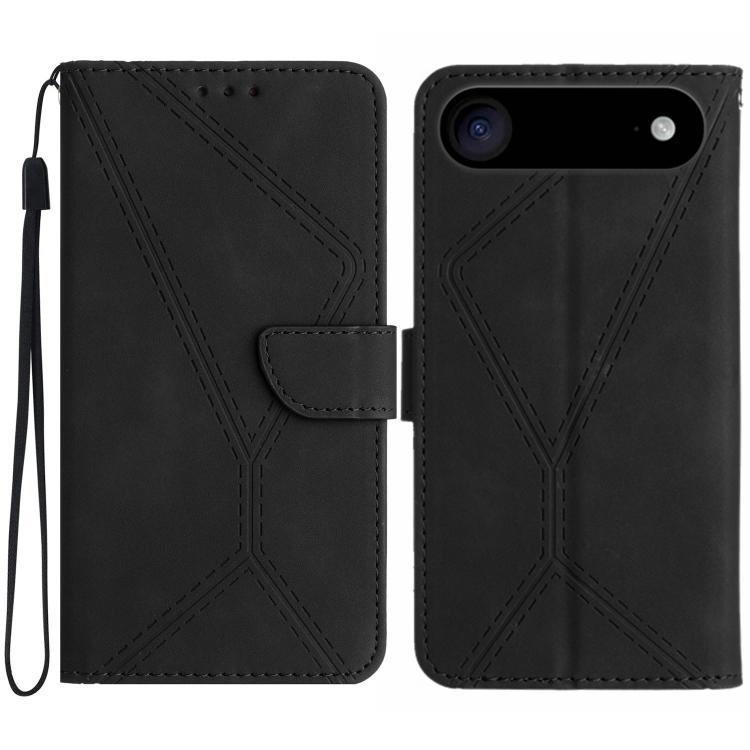 Stitching Embossed Leather Phone Case, For iPhone 16e, For iPhone 16 Pro Max, For iPhone 16 Pro, For iPhone 16 Plus