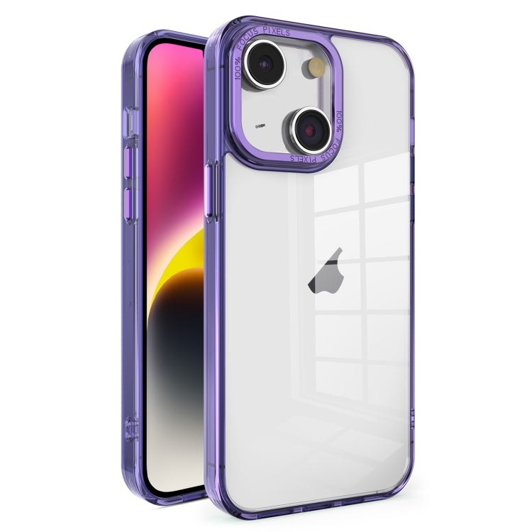 Crystal TPU + PC Electroplated Lens Frame Phone Case, For iPhone 14 Plus, For iPhone 14, For iPhone 14 Pro, For iPhone 14 Pro Max