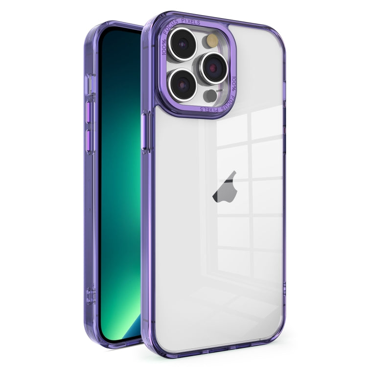 Crystal TPU + PC Electroplated Lens Frame Phone Case, For iPhone 13 Pro Max, For iPhone 13 Pro, For iPhone 13, For iPhone 12