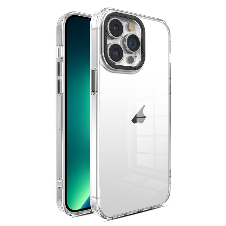 Crystal TPU + PC Electroplated Lens Frame Phone Case, For iPhone 13 Pro Max, For iPhone 13 Pro, For iPhone 13, For iPhone 12