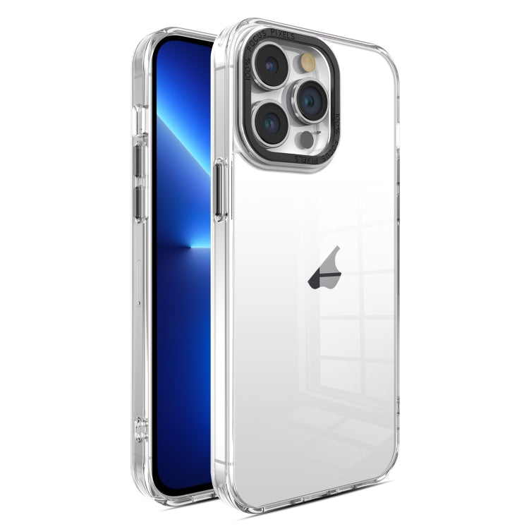 Crystal TPU + PC Electroplated Lens Frame Phone Case, For iPhone 13 Pro Max, For iPhone 13 Pro, For iPhone 13, For iPhone 12