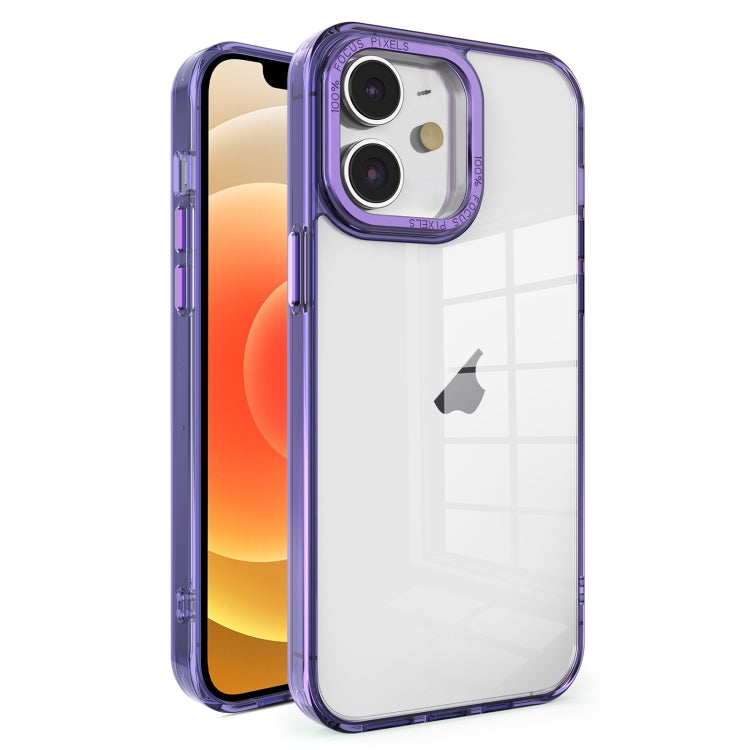 Crystal TPU + PC Electroplated Lens Frame Phone Case, For iPhone 13 Pro Max, For iPhone 13 Pro, For iPhone 13, For iPhone 12