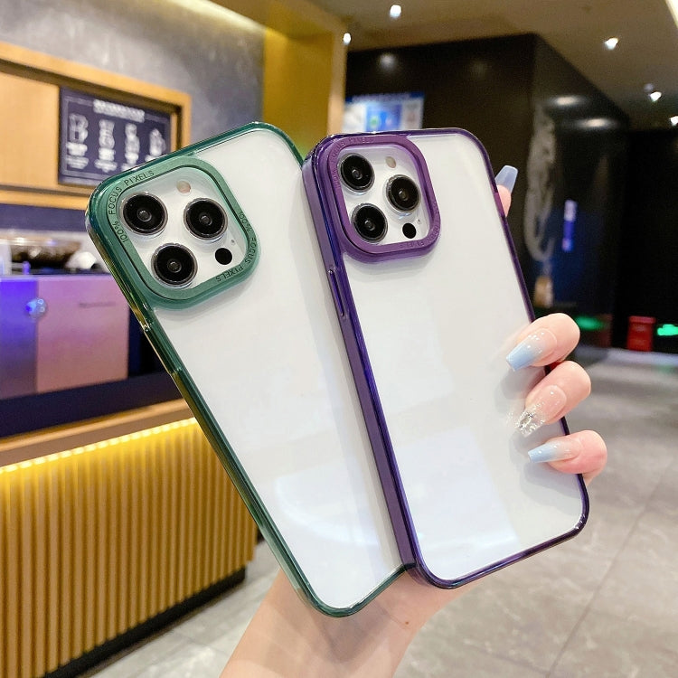 Crystal TPU + PC Electroplated Lens Frame Phone Case, For iPhone 14 Plus, For iPhone 14, For iPhone 14 Pro, For iPhone 14 Pro Max