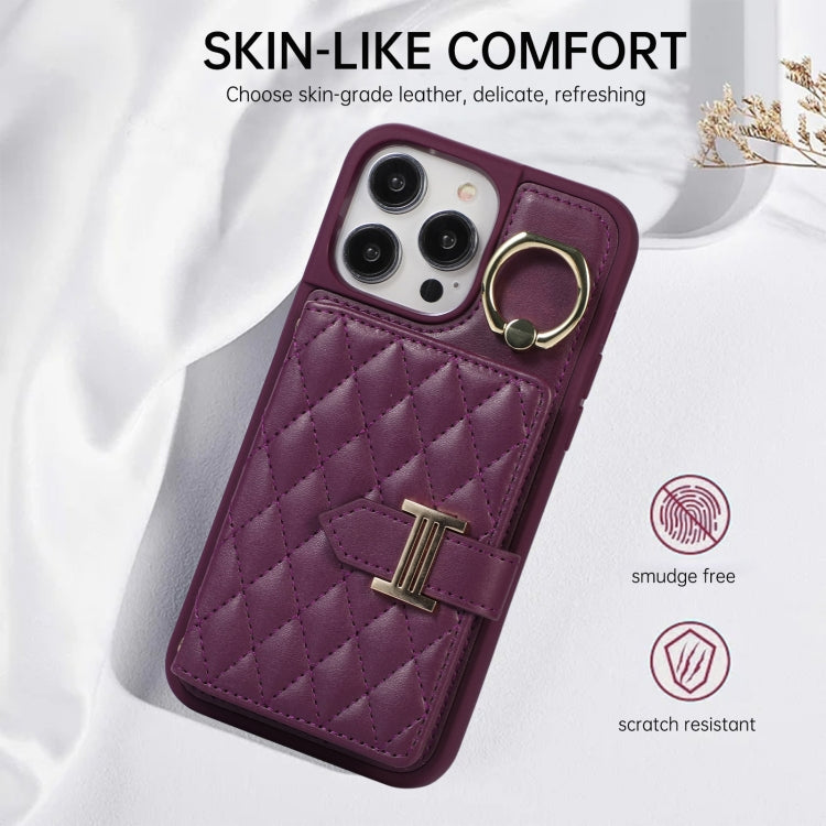 Horizontal Card Bag Ring Holder Phone Case with Dual Lanyard, For iPhone 14 Plus, For iPhone 14, For iPhone 14 Pro
