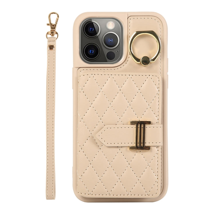 Horizontal Card Bag Ring Holder Phone Case with Dual Lanyard, For iPhone 12 Pro, For iPhone 11 Pro Max, For iPhone 11