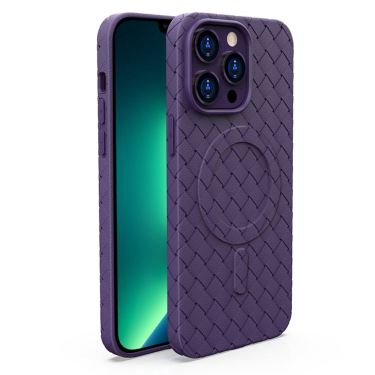 Woven Pattern MagSafe Magnetic Cooling Phone Case, For iPhone 14, For iPhone 14 Pro, For iPhone 14 Pro Max, For iPhone 13 Pro Max