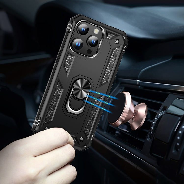 Shockproof TPU + PC Phone Case with Holder, For iPhone 15 Pro Max, For iPhone 15 Pro, For iPhone 15 Plus