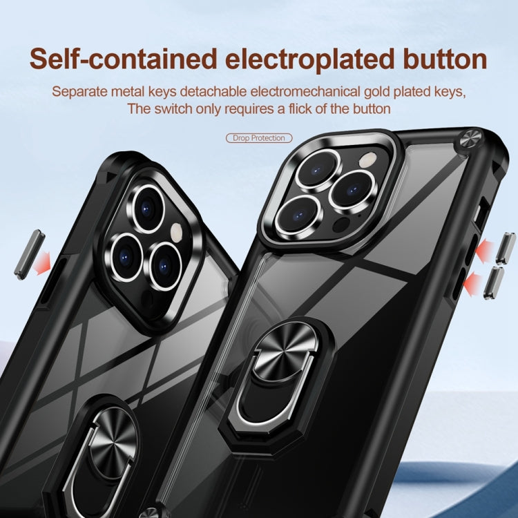 TPU + PC Lens Protection Phone Case with Ring Holder