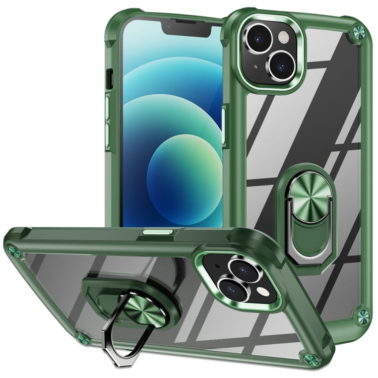 TPU + PC Lens Protection Phone Case with Ring Holder